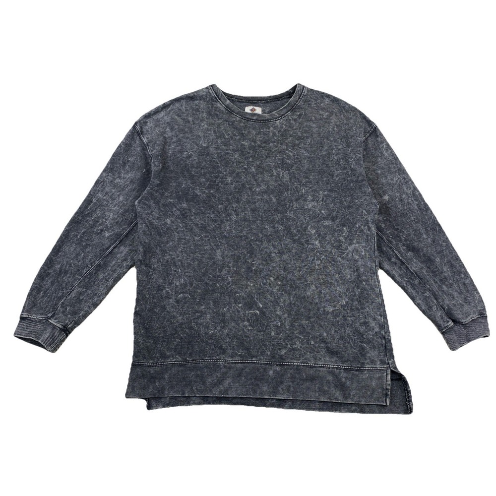 Like‎ Love French Terry Crewneck Sweatshirt Gray Women's Medium